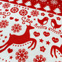 Xmas Pillow Cover With Red And White Christmas Deers, thumbnail 2 of 7