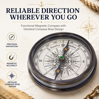 Personalised 100 Year Gunmetal Calendar Compass, 3 of 12
