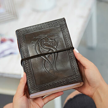 Indra Celtic Dragon Leather Journal, 3 of 9