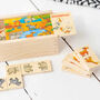 Personalised Safari Wooden Domino Toy Set, thumbnail 2 of 6