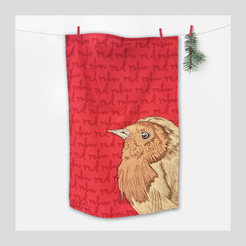 Robin Tea Towel And Coaster Gift Set, 2 of 5