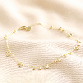 Dainty Flower Charm Anklet, 2 of 4