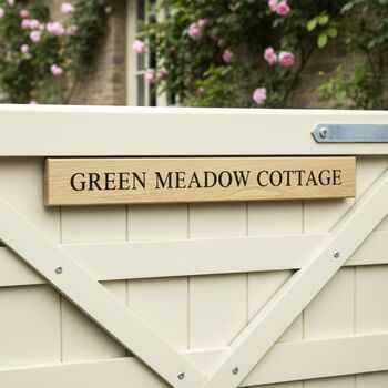Slim Accoya Engraved Gate Sign Two Sizes, 5 of 6