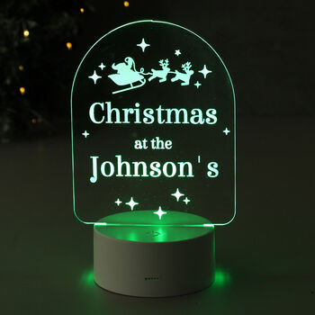 Personalised Christmas LED Coloured Night Light, 5 of 6