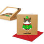 Christmas Grumpy Elf Cat, Pack Of 10 Cards, thumbnail 2 of 2