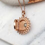 Personalised 18ct Rose Gold Plated Sun Locket, thumbnail 3 of 6