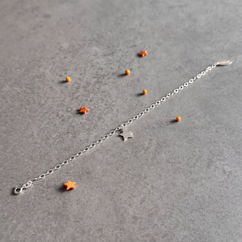 Star Charm Sterling Silver Bracelet, 3 of 8