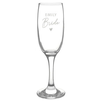 Personalised Bride Flute Glass Gift Boxed, 4 of 4