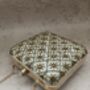 Handcrafted Raw Silk Cream Square Clutch, thumbnail 6 of 6