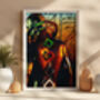 Afro Futurism Deity Spiritual African Art Print, thumbnail 4 of 5