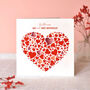 Love Hearts Personalised Wedding Card, thumbnail 1 of 2