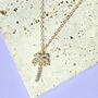 Palm Tree Tropical Pendant Necklace, thumbnail 8 of 8