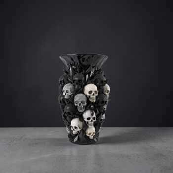 Black And Silver Skull Vase, 5 of 7