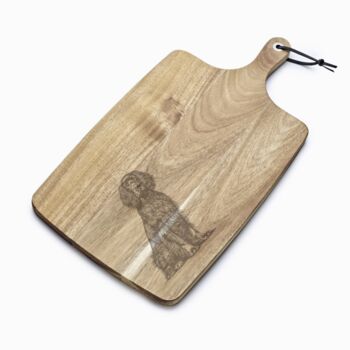 Personalised Gordon Setter Engraved Acacia Serving Board, 5 of 8