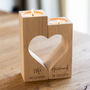 Personalised Husband And Wife Heart Candle Holder Set, thumbnail 1 of 4