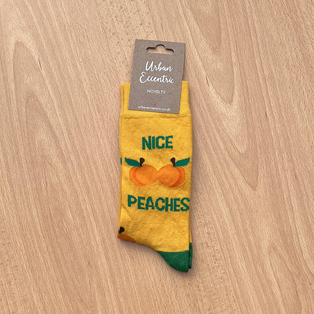 Unisex Nice Peaches Socks By Urban Eccentric