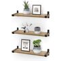 Set Of Three Wooden Wall Mounted Floating Shelves, thumbnail 4 of 7