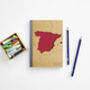Handcrafted Spain Map Travel Notebook, thumbnail 3 of 6