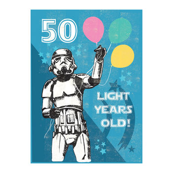 Original Stormtrooper 50th Birthday Card, 3 of 3