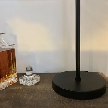 Black Industrial Table Desk Lamp Incl Vintage Bulb, 5 of 5