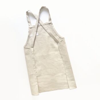 100% Linen Personalised Kids Pinafore Apron, 5 of 8