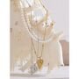 Monaco D’or Gold Pearl Crystal Love Blossom Coin Gift Necklace, thumbnail 4 of 4