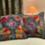 Handmade Indian Patchwork Cushion Cover Blue, thumbnail 6 of 7