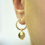 Labradorite And Moonstone Twin Gold Plated Earrings, thumbnail 1 of 7