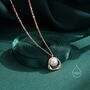 Genuine Freshwater Pearl Mobius Circle Pendant Necklace, thumbnail 2 of 11