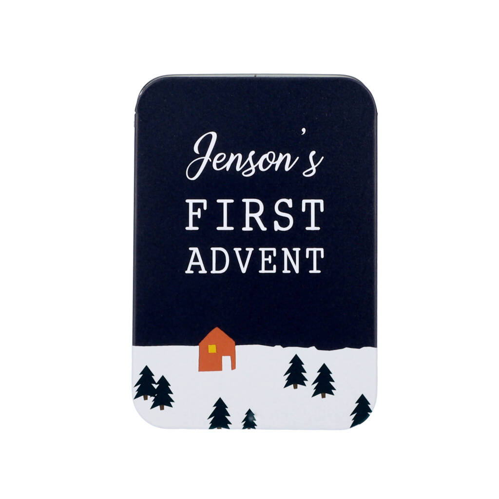 Personalised Baby #39 s First Advent Calendar Tin By Proper Goose