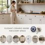 Small Blue Floral Ceramic Drawer Knob, thumbnail 9 of 9