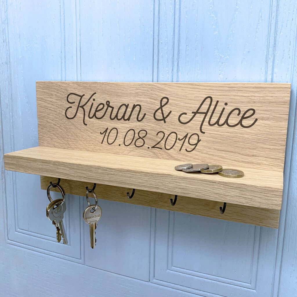 personalised couple's name key holder by urban twist