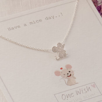 Mouse Sterling Silver Necklace, Animal Lover Gift, Gift For Her, Gift For Children, 2 of 9