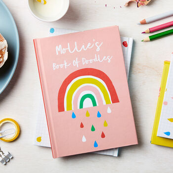 Personalised Rainbow Sketchbook Journal For Kids, 4 of 6