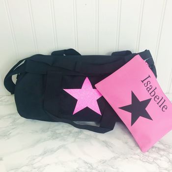 Girls Personalised Star Design Sleepover Bag, 3 of 9