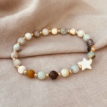 Moon And Stars Amazonite Bracelet, 2 of 8