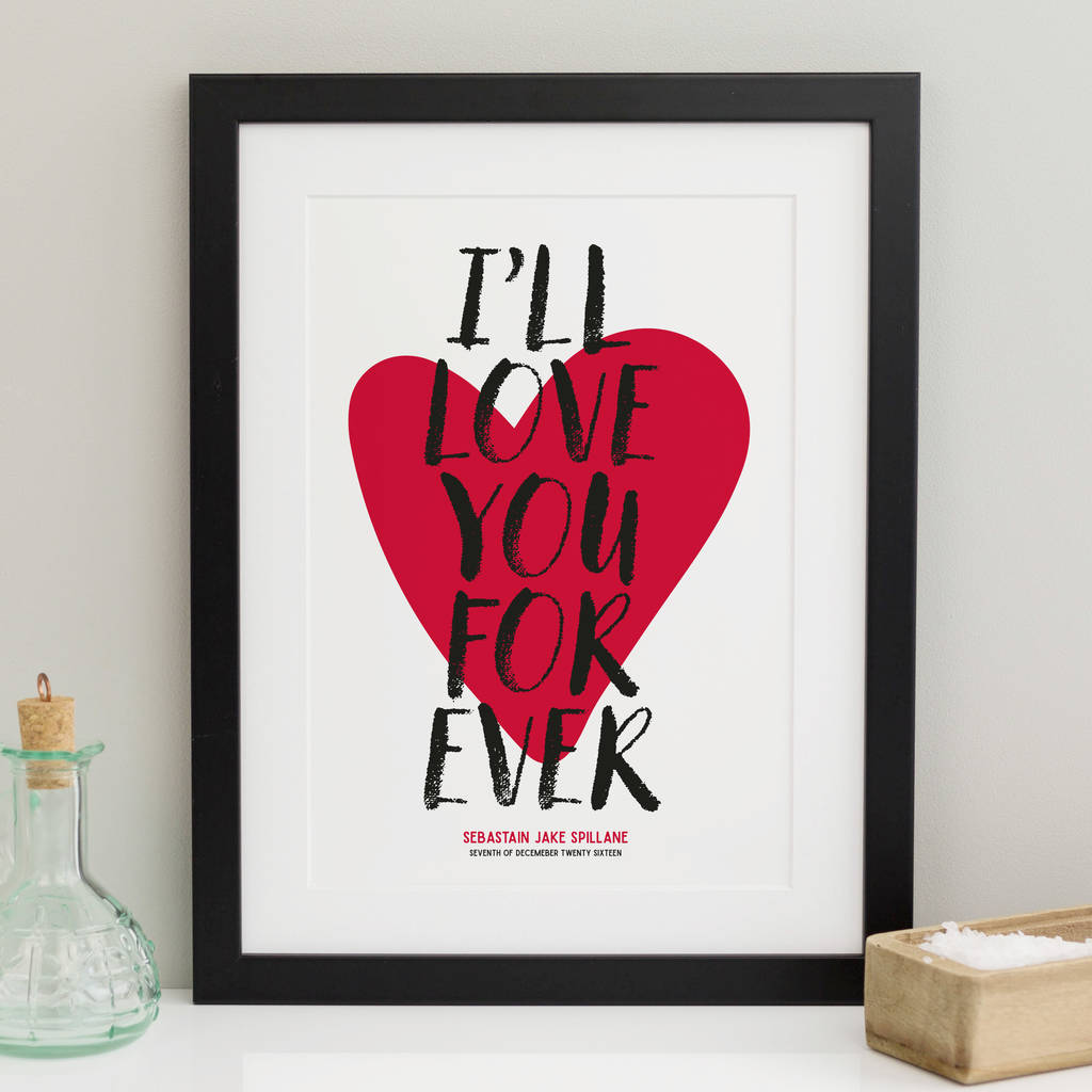 Ill Love You Forever Print By A Is For Alphabet 2575