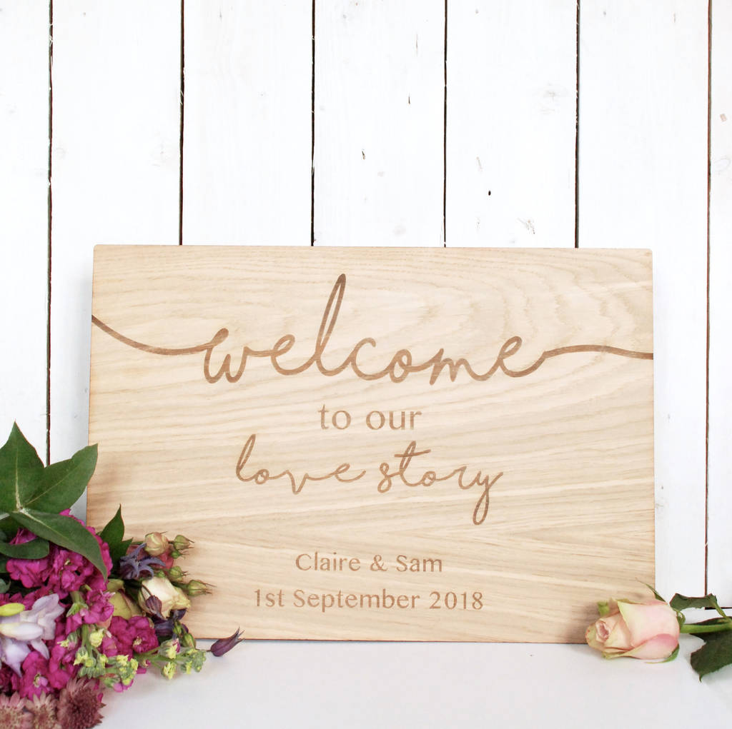 Personalised Wedding Welcome Sign, 1 of 2