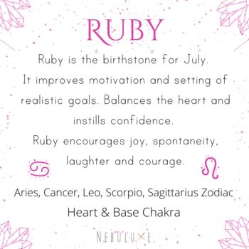 Ruby July Birthstone Moon Necklace, 6 of 11