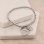 Engraved Name Bracelet With Paw Print Charm, thumbnail 2 of 6