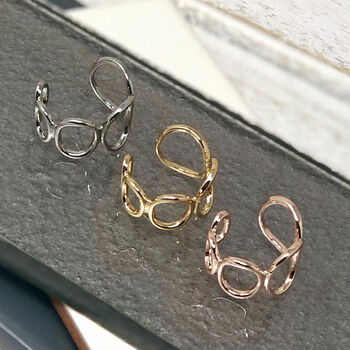 Chain Of Circles Adjustable Dress Ring, 3 of 8