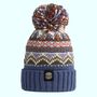 Ocean Fairisle Knit Reflective Superbobble Hat, thumbnail 2 of 2