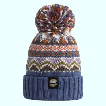 Ocean Fairisle Knit Reflective Superbobble Hat, 2 of 2