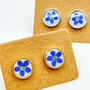 Stud Earrings With Forgetmenot Flowers In 10mm, thumbnail 1 of 12