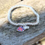 British Union Jack Heart Charm Bracelet, thumbnail 1 of 2