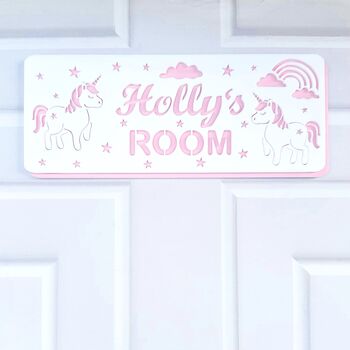 Personalised Unicorn Children's Door Sign, 3 of 11