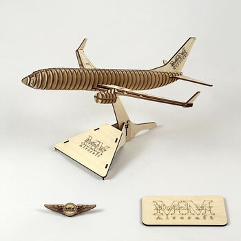 Boeing 737 800 Model Plane Personalised Wooden Kit, 2 of 11