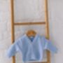 My First Valentines Embroidered Personalised New Baby Knitted Cardigan, thumbnail 7 of 11