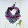 Frayed Buffalo Pink Plaid Bandana Scamps, thumbnail 1 of 4