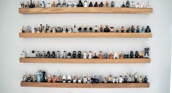 Wooden Minifigure Display Wall Stands, 6 of 6